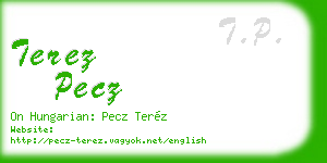 terez pecz business card